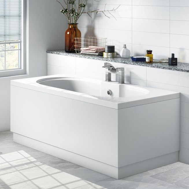 Halite 750mm Waterproof End Bath Panel - White Gloss - Unbeatable Bathrooms