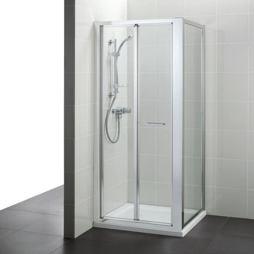 Ideal Standard Connect 2 Square Shower Enclosure with Bi-Fold Door & Idealclean Clear Glass - Unbeatable Bathrooms