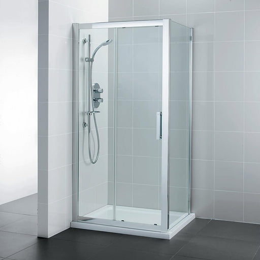 Ideal Standard Connect 2 Square Shower Enclosure with Sliding Door & Idealclean Clear Glass - Unbeatable Bathrooms
