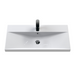 Nuie Deco 800mm Wall Hung 2 Drawer Fluted Vanity Unit & Basin - Satin Green - Unbeatable Bathrooms