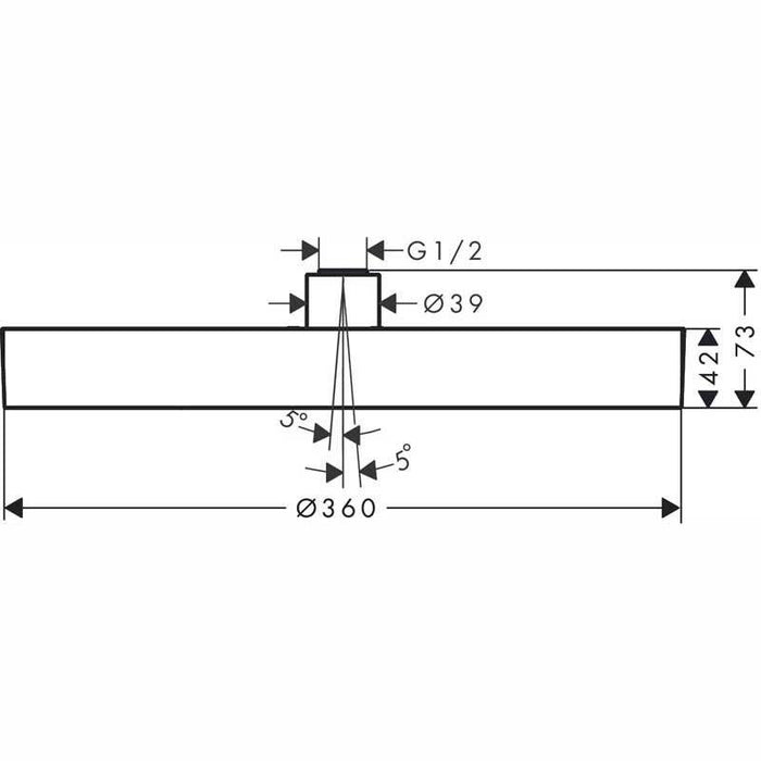 Hansgrohe Rainfinity - Overhead Shower 360 1Jet with Shower arm - Unbeatable Bathrooms