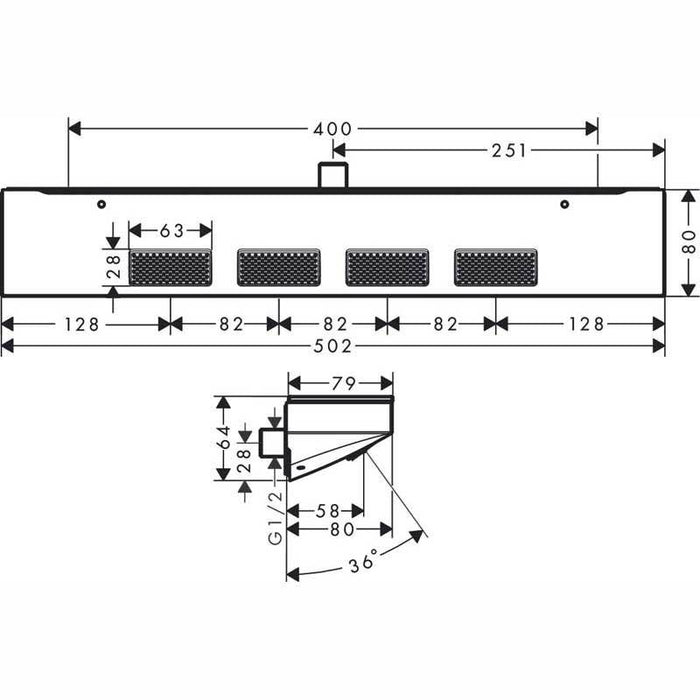 Hansgrohe Rainfinity - Shoulder Shower 500 1Jet with Shower Shelf - Unbeatable Bathrooms