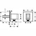 Hansgrohe Fixfit - Wall Outlet Square with Shower Holder - Unbeatable Bathrooms