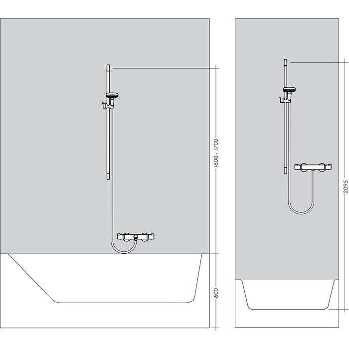 Hansgrohe Croma Select E Shower Set 110 Multi with Shower Rail 90cm - Unbeatable Bathrooms