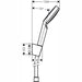 Hansgrohe Crometta - Shower Holder Set 100 1Jet with Shower Hose - Unbeatable Bathrooms