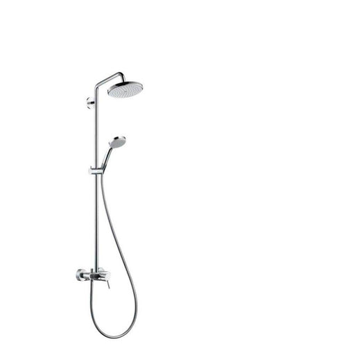Hansgrohe Croma - Showerpipe 220 1Jet with Manual Shower Mixer - Unbeatable Bathrooms