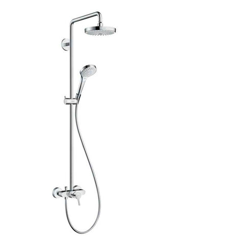 Hansgrohe Croma Select S - Showerpipe 180 2Jet with Manual Shower Mixer - Unbeatable Bathrooms