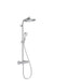 Hansgrohe Crometta S - Showerpipe 240 1Jet Ecosmart 9 l/min with Thermostatic Shower Mixer - Unbeatable Bathrooms