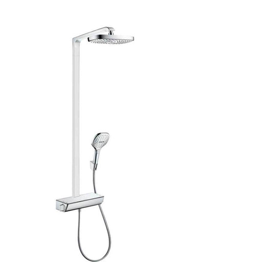 Hansgrohe Raindance Select E - Showerpipe 300 2Jet Ecosmart 9 l/min with Thermostatic Shower Mixer - Unbeatable Bathrooms