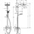 Hansgrohe Crometta E - Showerpipe 240 1Jet with Manual Shower Mixer - Unbeatable Bathrooms