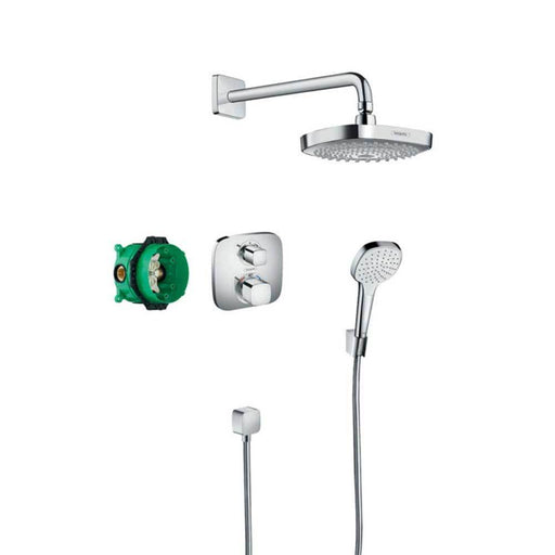 Hansgrohe Croma Select E - Shower System with Ecostat E Thermostatic Mixer for Concealed Installation - Unbeatable Bathrooms