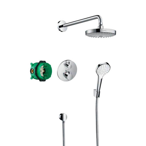 Hansgrohe Croma Select S - Shower System with Ecostat S Thermostatic Mixer for Concealed Installation - Unbeatable Bathrooms