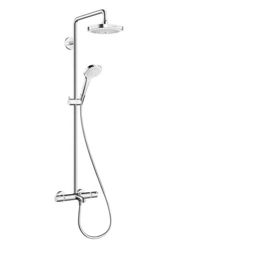 Hansgrohe Croma Select E - Showerpipe 180 2Jet with Thermostatic Bath Mixer - Unbeatable Bathrooms