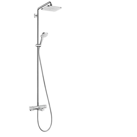 Hansgrohe Croma E - Showerpipe 280 1Jet with Bath Thermostat - Unbeatable Bathrooms