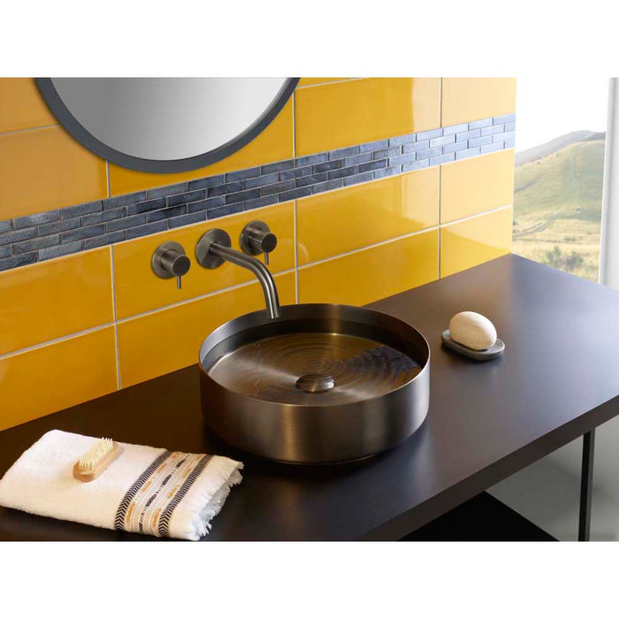 JTP VOS Brushed Black Grade 316 Stainless Steel Counter Top Basin - Unbeatable Bathrooms