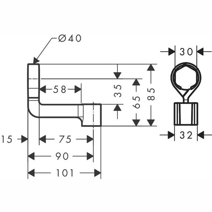 Hansgrohe Shower Holder Porter Reno - Unbeatable Bathrooms