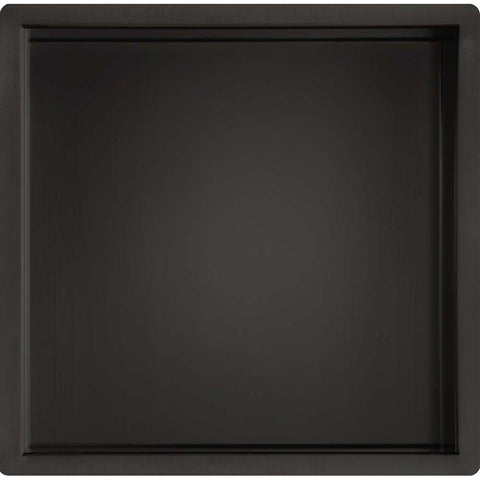 JTP VOS Shower Niche 300 x 300mm - Matt Black - Unbeatable Bathrooms