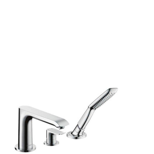 Hansgrohe Metris - 3-Hole Rim-Mounted Single Lever Bath Mixer - Unbeatable Bathrooms