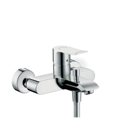 Hansgrohe Metris - Single Lever Manual Bath Mixer for Exposed Installation with Centre Distance 15.3cm - Unbeatable Bathrooms