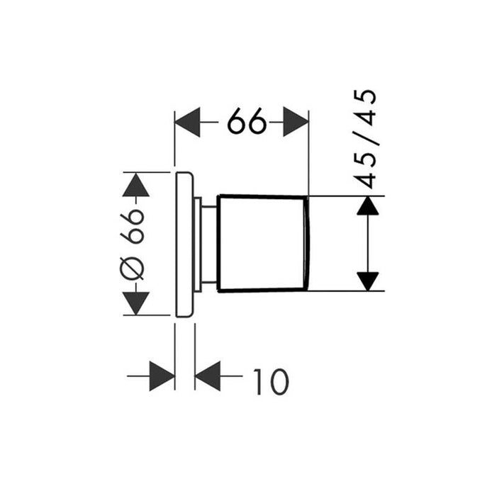 Hansgrohe Metris - Shut-Off Valve E for Concealed Installation - Unbeatable Bathrooms