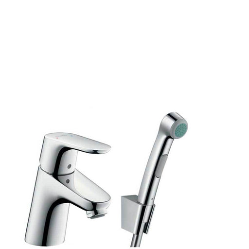 Hansgrohe Focus - Single Lever Basin Mixer 70 with Bidet Spray and Shower Hose 160cm - Unbeatable Bathrooms