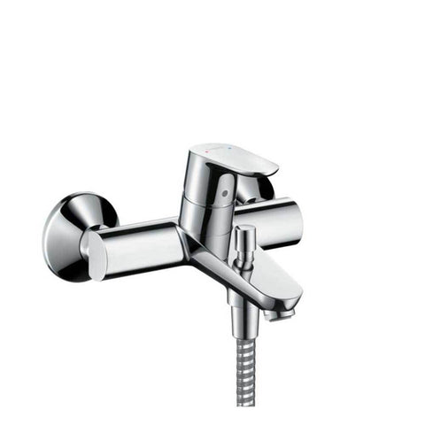 Hansgrohe Focus - Single Lever Manual Bath Mixer for Exposed Installation with 2 Flow Rates - Unbeatable Bathrooms