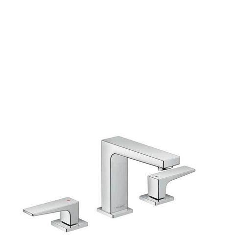 Hansgrohe Metropol - 3-Hole Basin Mixer 110 with Lever Handle and Push-Open Waste - Unbeatable Bathrooms
