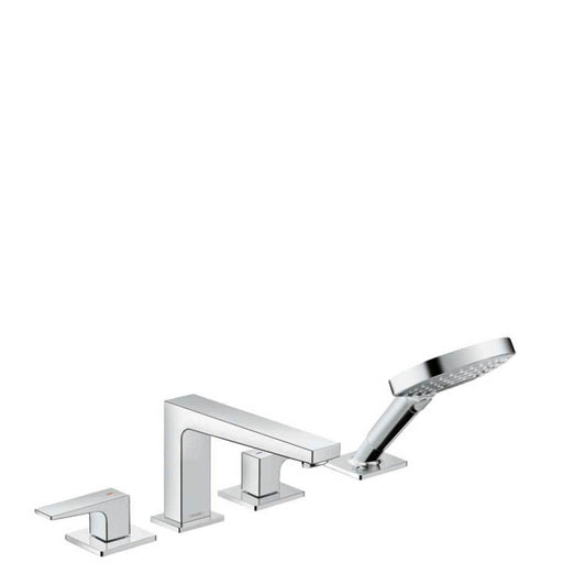 Hansgrohe Metropol - 4-Hole Rim-Mounted Bath Mixer with Lever Handle and Secuflex - Unbeatable Bathrooms