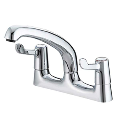 JTP Astra Deck Mounted Sink Mixer with Dual Flow - Swivel Spout - 3327-CD - Unbeatable Bathrooms