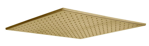 JTP HIX Square Shower Head 400mm Brushed Brass - Unbeatable Bathrooms