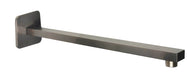 JTP HIX Square Shower Arm Brushed Black 380mm - Unbeatable Bathrooms
