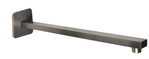 JTP HIX Square Shower Arm Brushed Black 380mm - Unbeatable Bathrooms