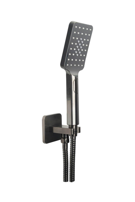 JTP HIX Square Shower Set Brushed Black - Unbeatable Bathrooms