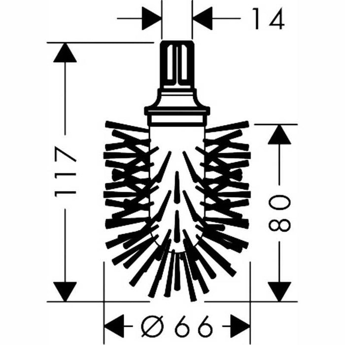 Hansgrohe Logis - Toilet Brush with Holder - Unbeatable Bathrooms