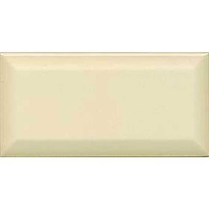 Metro 200 x 100 Bevelled Wall Tile - Light Cream Gloss (Per M²) - Unbeatable Bathrooms