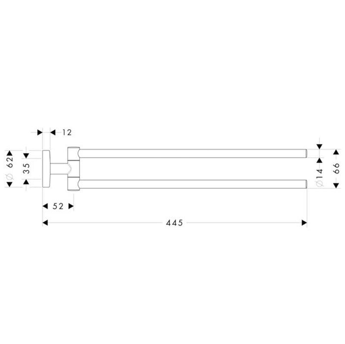 Hansgrohe Logis - Towel Holder Twin-Handle - Unbeatable Bathrooms