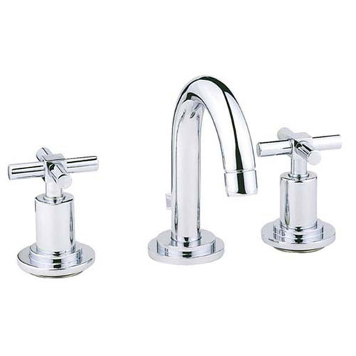 Vitra Uno 3 Hole Basin Mixer with Pop-Up Waste - Unbeatable Bathrooms