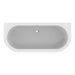 Ideal Standard Adapto 1800 x 800mm D-Shape Double Ended Freestanding Bath with Clicker Waste 0TH - Unbeatable Bathrooms