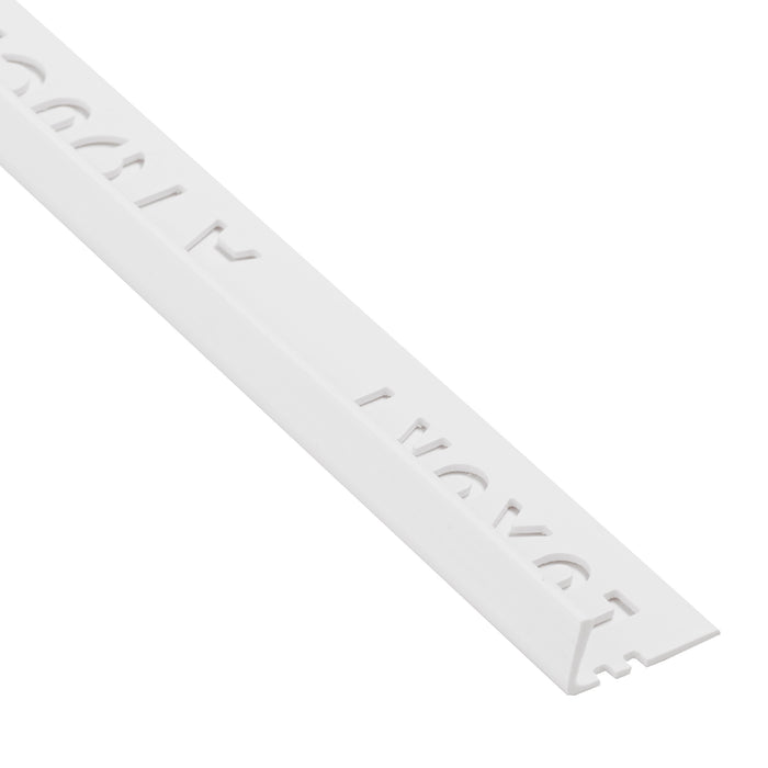 Beava PVC Square edge White 10mm Tile Trim ( x 20 ) - Unbeatable Bathrooms