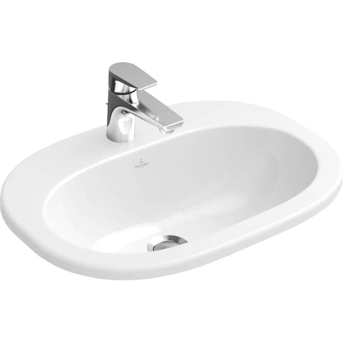 Villeroy & Boch O.Novo Built-In Washbasin 560 x 405 x 200 Mm, White Alpin, With Overflow, Unpolished - Unbeatable Bathrooms