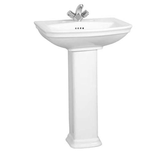 Vitra Serenada 60cm Full Pedestal Basin - 1 & 2TH - Unbeatable Bathrooms