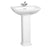 Vitra Serenada 60cm Full Pedestal Basin - 1 & 2TH - Unbeatable Bathrooms
