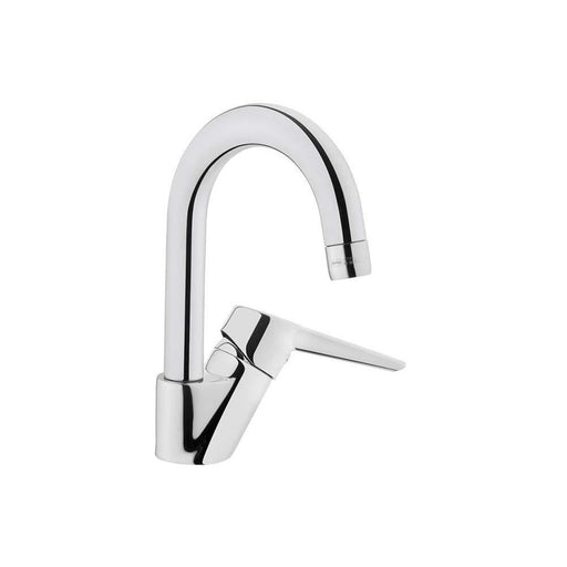 Vitra Solid S Basin Mixer with Swivel Spout, Chrome - Unbeatable Bathrooms