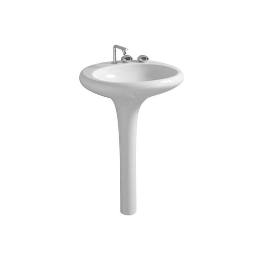 Vitra Istanbul 600mm Full Pedestal Basin - 0, 1 & 3TH - Unbeatable Bathrooms