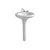 Vitra Istanbul 600mm Full Pedestal Basin - 0, 1 & 3TH - Unbeatable Bathrooms