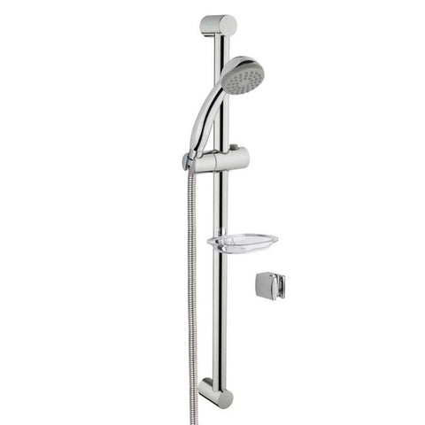 Vitra Solo C Handshower with Slide Rail - Chrome - Unbeatable Bathrooms