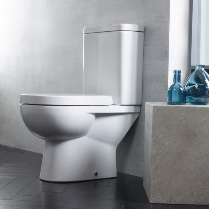 Tavistock Compass Cloakroom Suite - Comfort Toilet & 1TH Vanity Unit - Clay - Unbeatable Bathrooms
