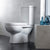 Tavistock Compass Cloakroom Suite - Comfort Toilet & 1TH Vanity Unit - Light Grey - Unbeatable Bathrooms