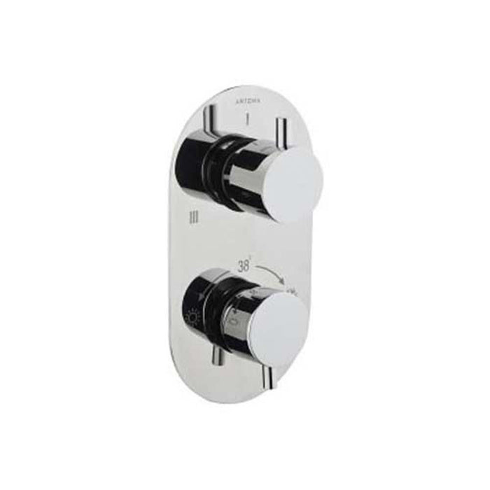 Vitra Aquaheat Thermostatic Mixer - Round 3-Way - Unbeatable Bathrooms