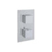 Vitra Aquaheat Thermostatic Mixer, 2-Way Includes Concealed Part Square - Unbeatable Bathrooms